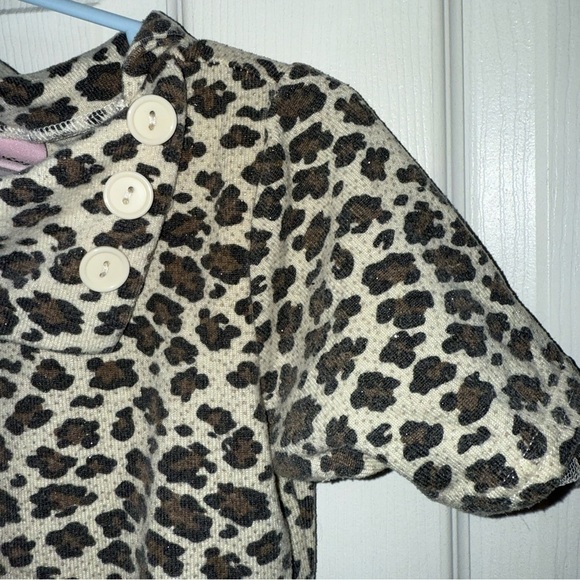 Cheetah Print Collared Little Lass Dress - 6x - Picture 3 of 6